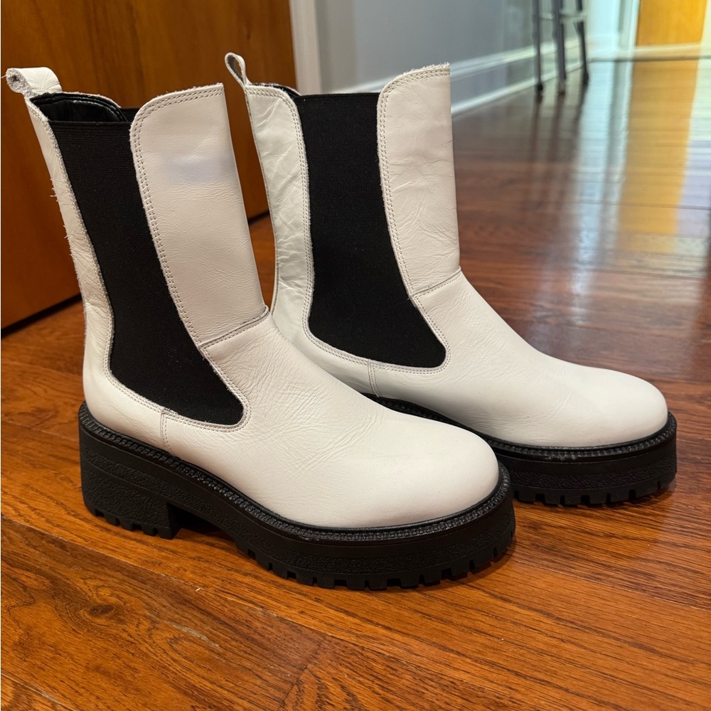 White ankle boots urban outfitters fashion boots